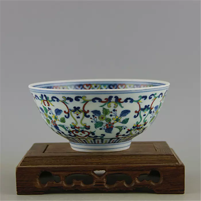 蔵友旧蔵出 清 雍正年製款 粉彩 壽桃紋 天球瓶 古