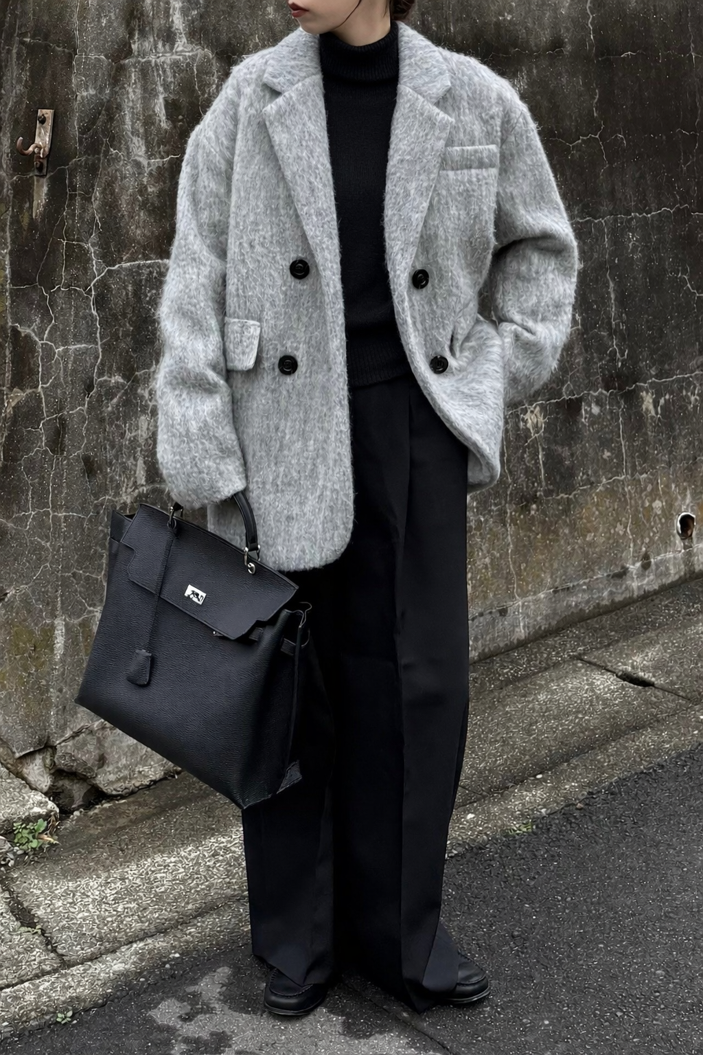 ミドル丈オーバーサイズシャギーコート 1227 – gypsophila