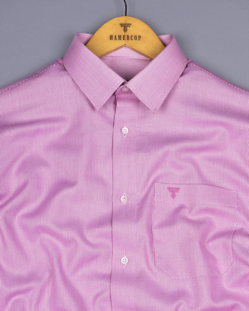 Candy Pink Dobby Textured Giza Shirt – Hamercop