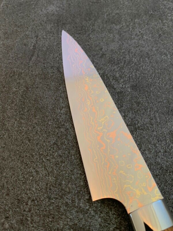 特別誂 伝統工芸士 佐治武士作品 本鍛造 佐治作 VG10 有色ダマスカス