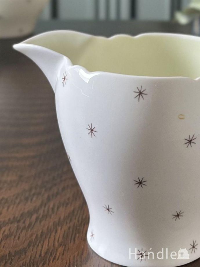 シェリー窯のアンティークミルクピッチャー、北極星「Pole Star」が