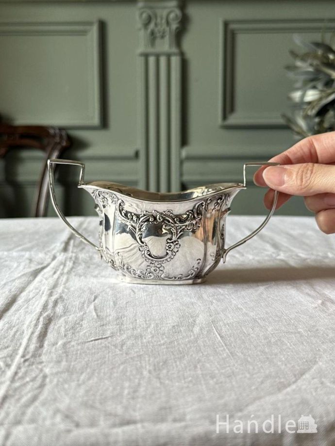 スターリングシルバーのティーセット、英国チェスターのアンティーク銀