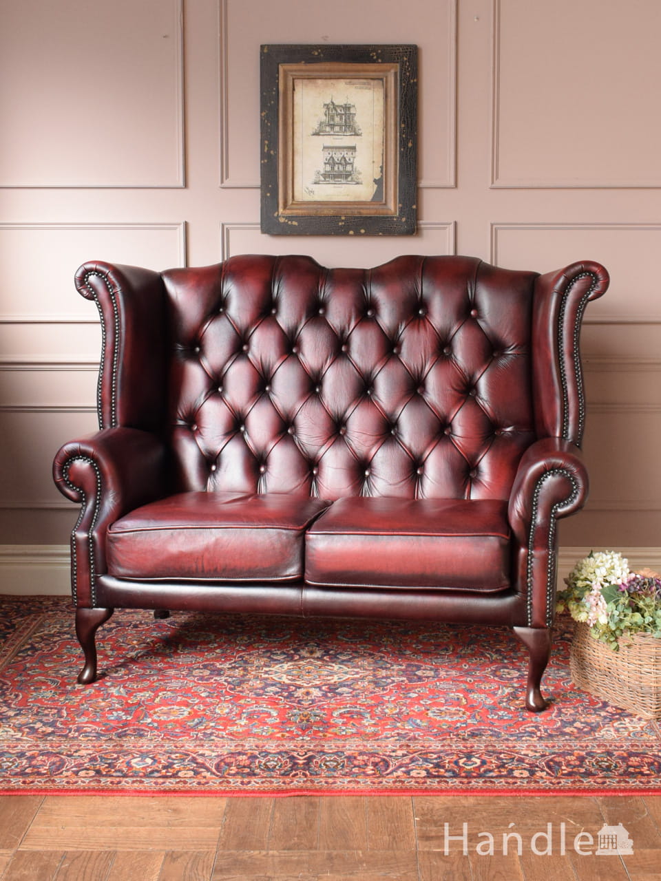 1900年代のアンティーク サロンソファ（2人掛け）(j-481-c