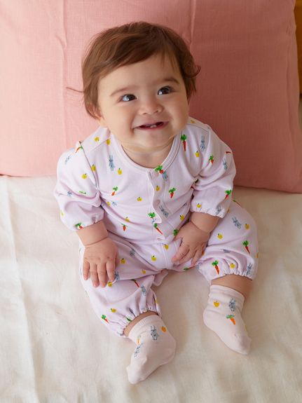 ベビー]プチベジアニマルプリント2WAYカバーオール（ロンパース