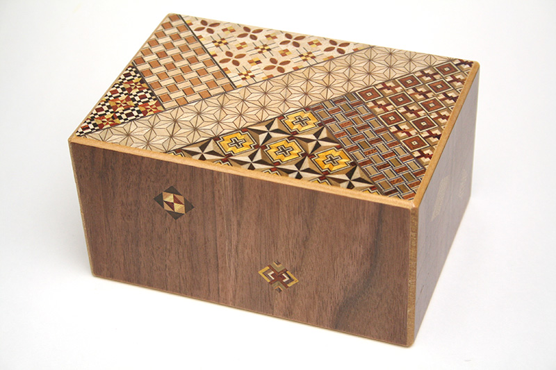 Japanese puzzle box 6sun 36+1steps Brown – Hakone Karakuri Museum