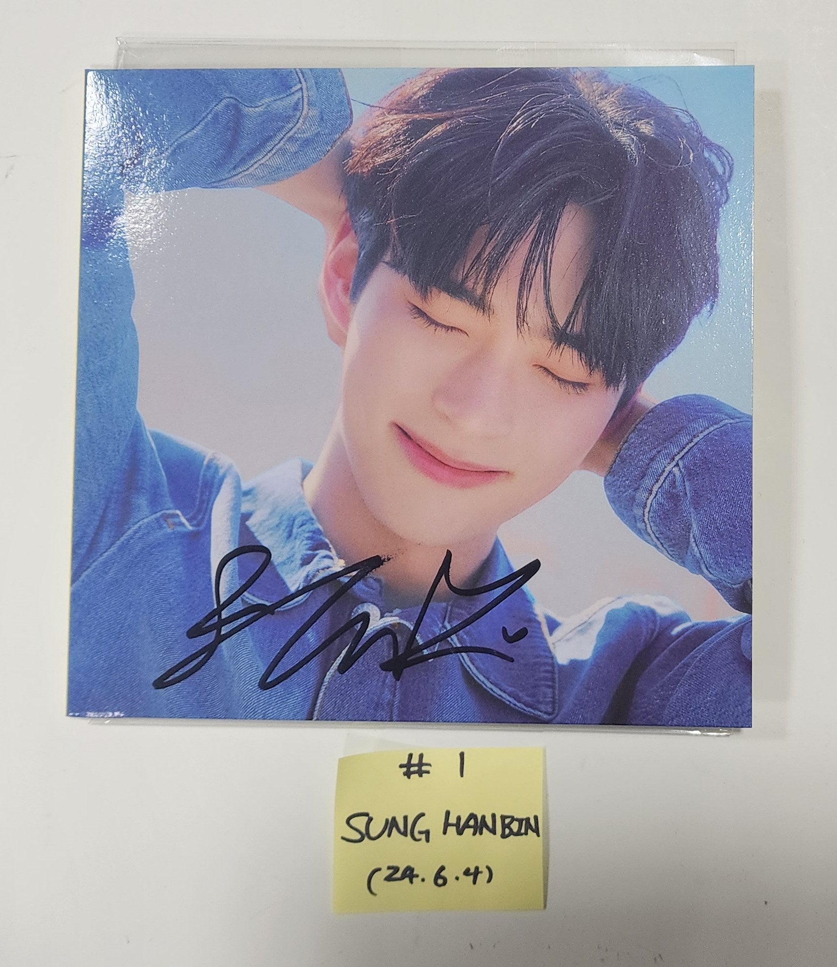 ハンビンzb1 直筆サインヨントンチェキポラロイドBLUE