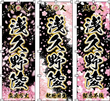 成人式幟.卒業式のぼり旗☆名入れ旗.名前のぼり☆体育祭.応援旗