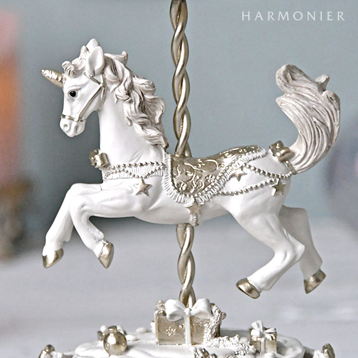 カルーセルユニコーンオルゴール｜クリスマス雑貨の通販 ハルモニア