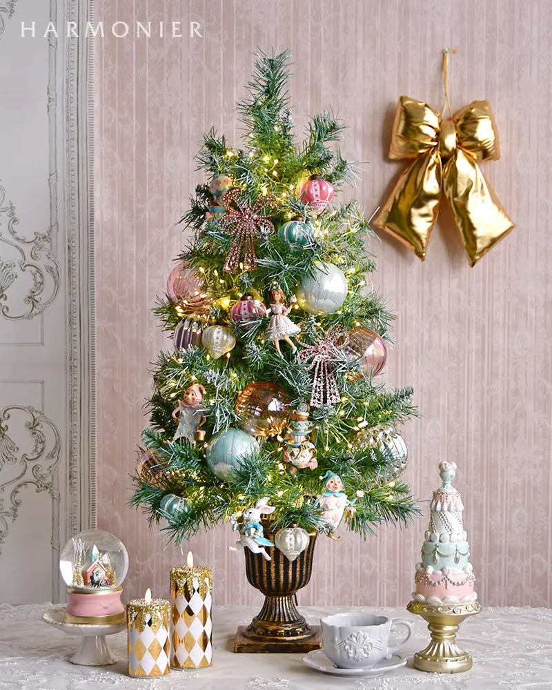 ミニガラスオーナメント5.5cm/パステルミックス3コセット｜クリスマス