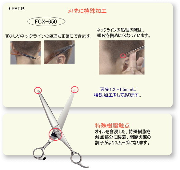 ジョーウェル FCX-650(東光舎 jOEWELL/6.5インチ) ハサミ屋はやし