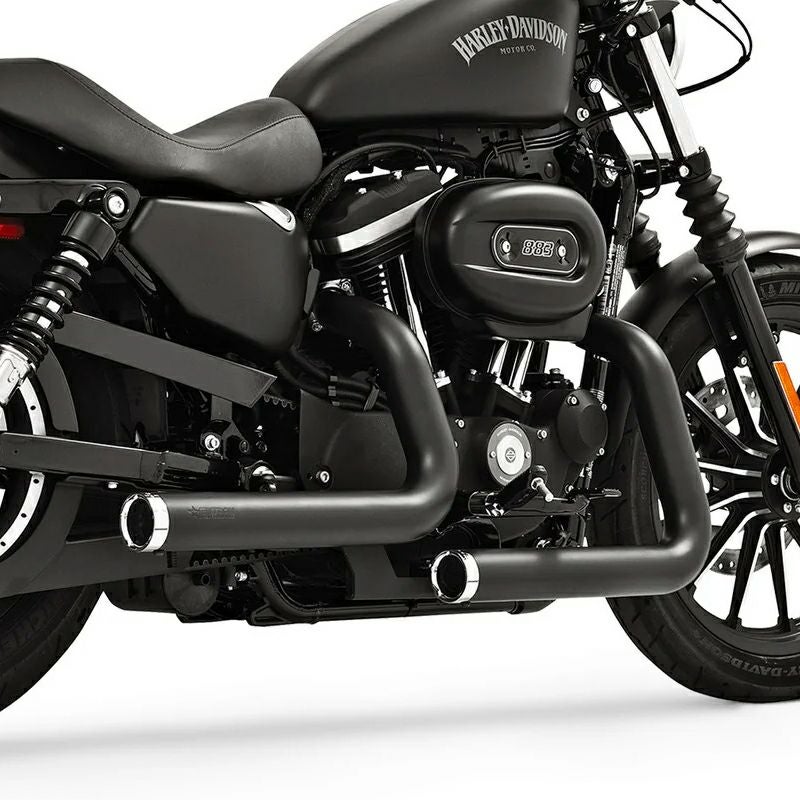 PAUGHCO Upsweep フィッシュテールマフラー ブラック スポーツスター