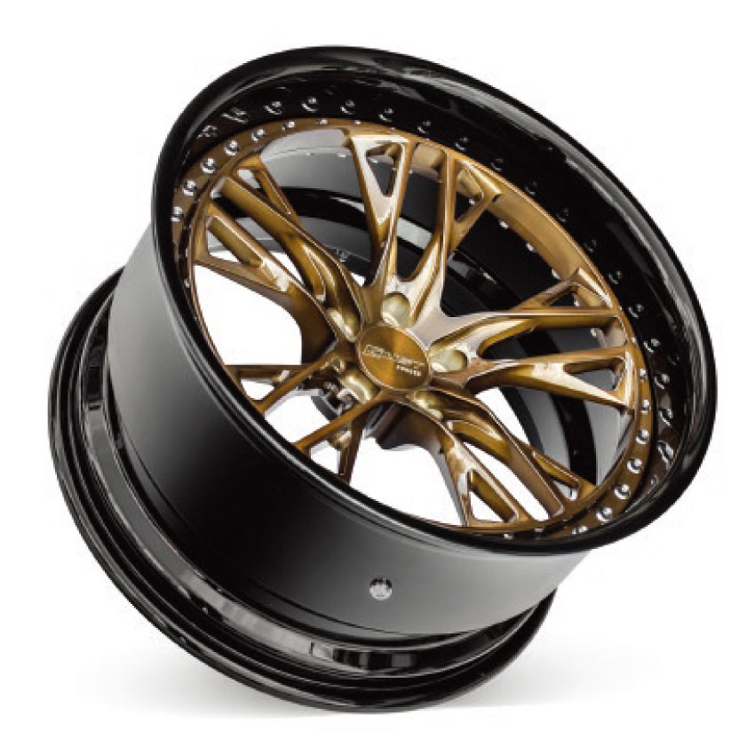 Teslaホイール CT271 ブラック×アンチックゴールド - HeartUpWorld
