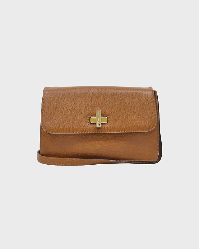 CELINE ターンロックレザーショルダーバッグ | Hedy