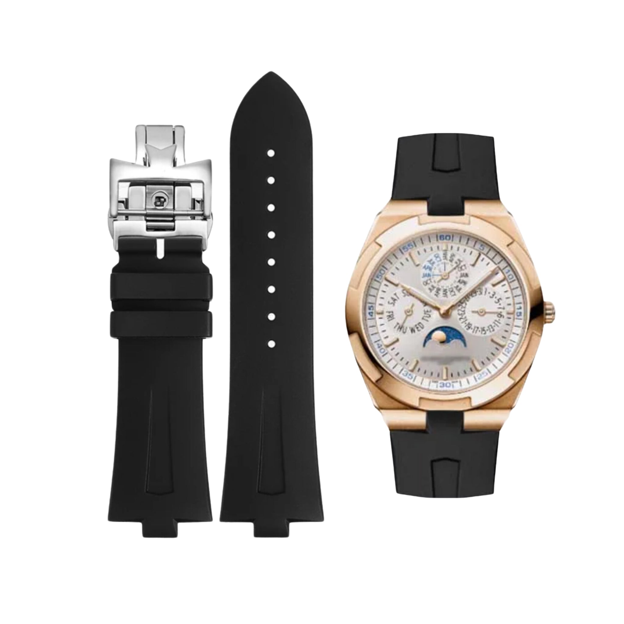 Vacheron Constantin Overseas 25mm Strap in Black - Helvetus