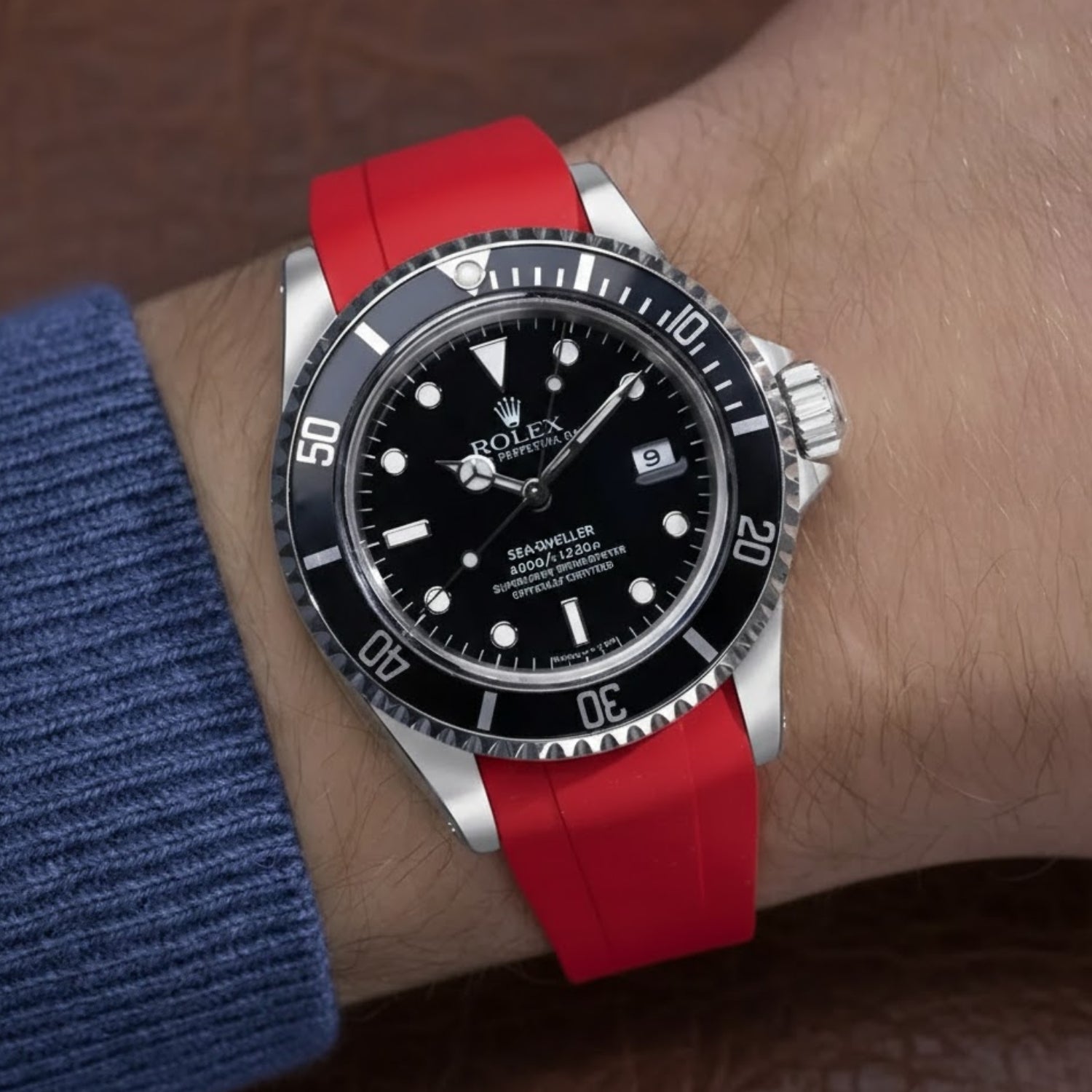 Strap for Rolex Sea-Dweller in Red - Helvetus® Switzerland