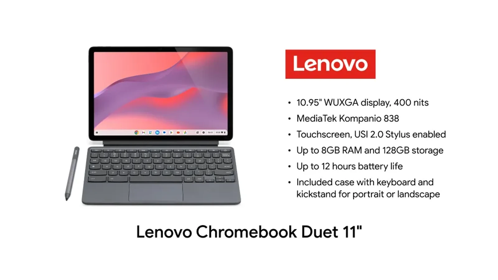 Kompanio 838 搭載の Lenovo Chromebook Duet 11インチも正式発表