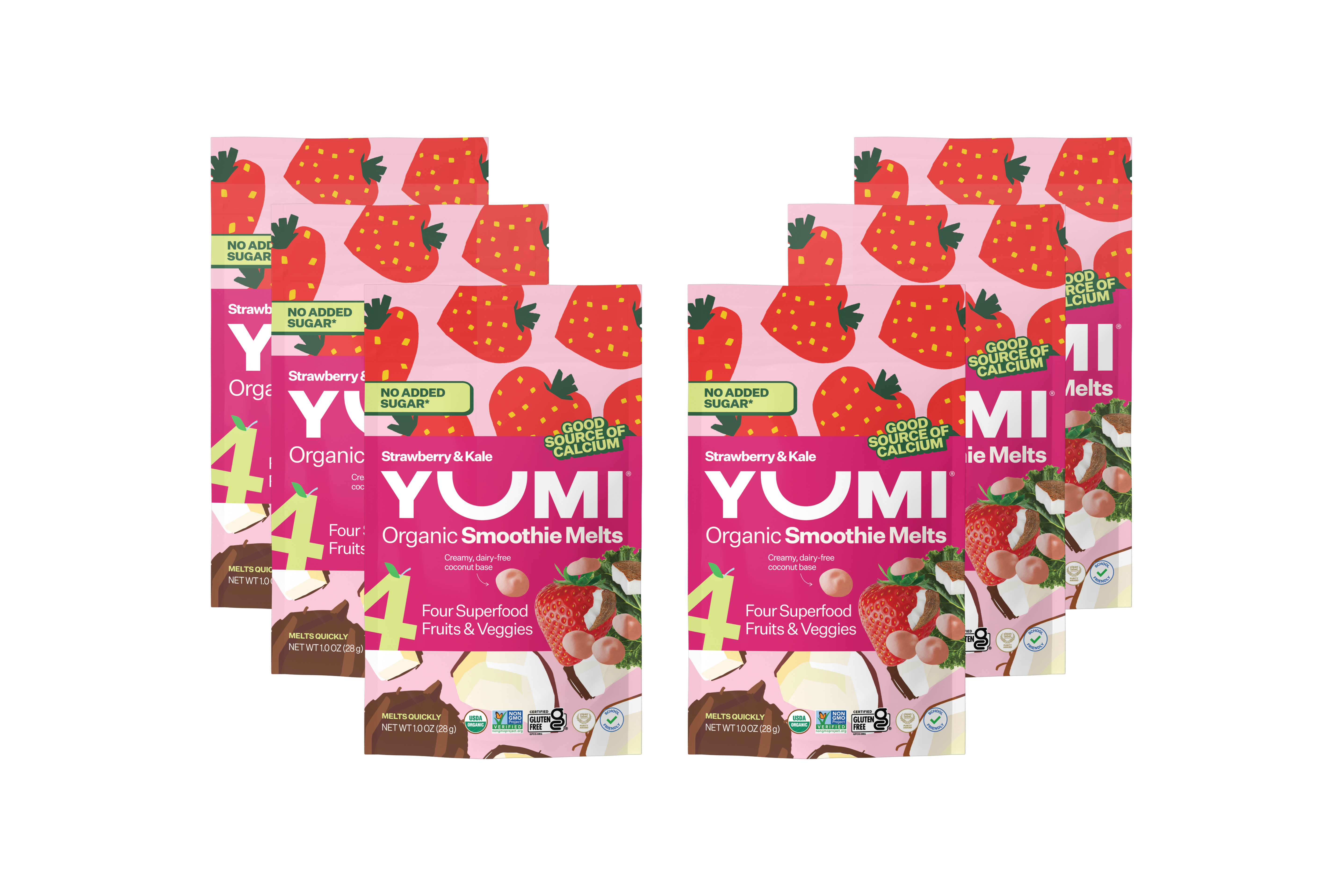 YUMI Organic Smoothie Melts - Strawberry & Kale - YUMI