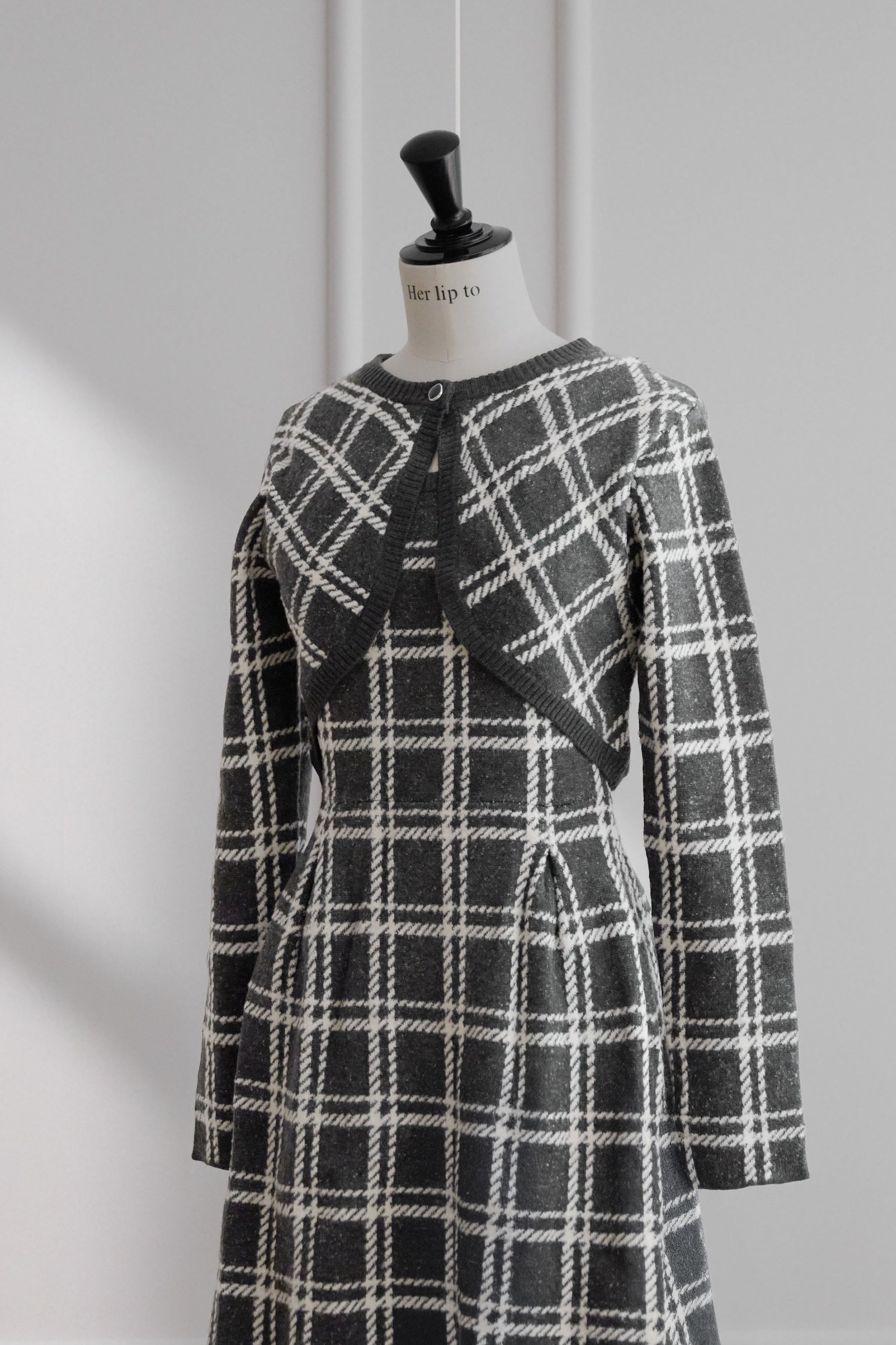 Pantheon Checked Knit Dress