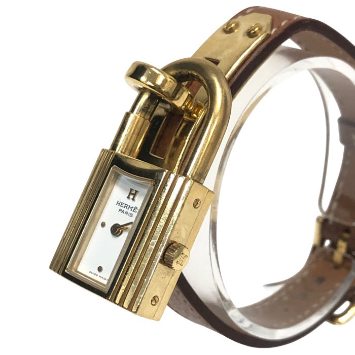 HERMES エルメス ケリーウォッチ 腕時計 ゴールド ブラウン OZ刻印