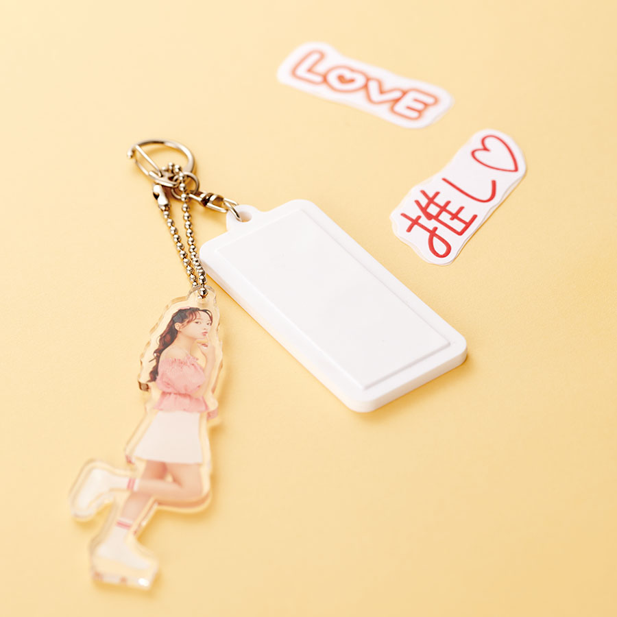 ラバーキーホルダー(スクエア型)【販促花子ノベルティ】