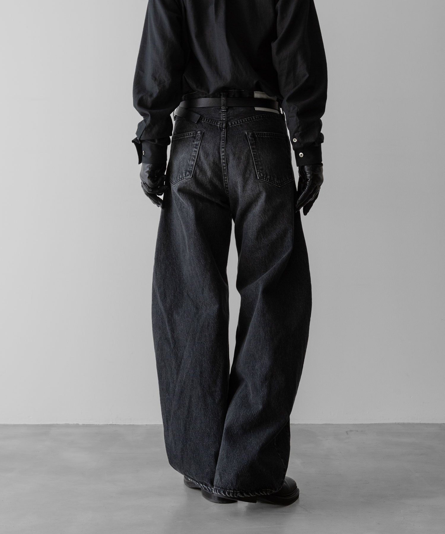 ssstein / シュタイン】DEFORMATION WIDE VINTAGE DENIM JEANS - BLACK