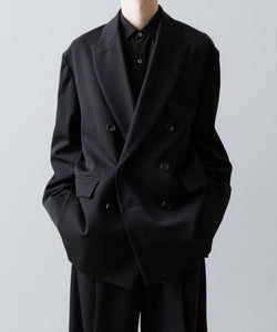 ssstein / シュタイン】OVERSIZED DOUBLE BREASTED JACKET - BLACK