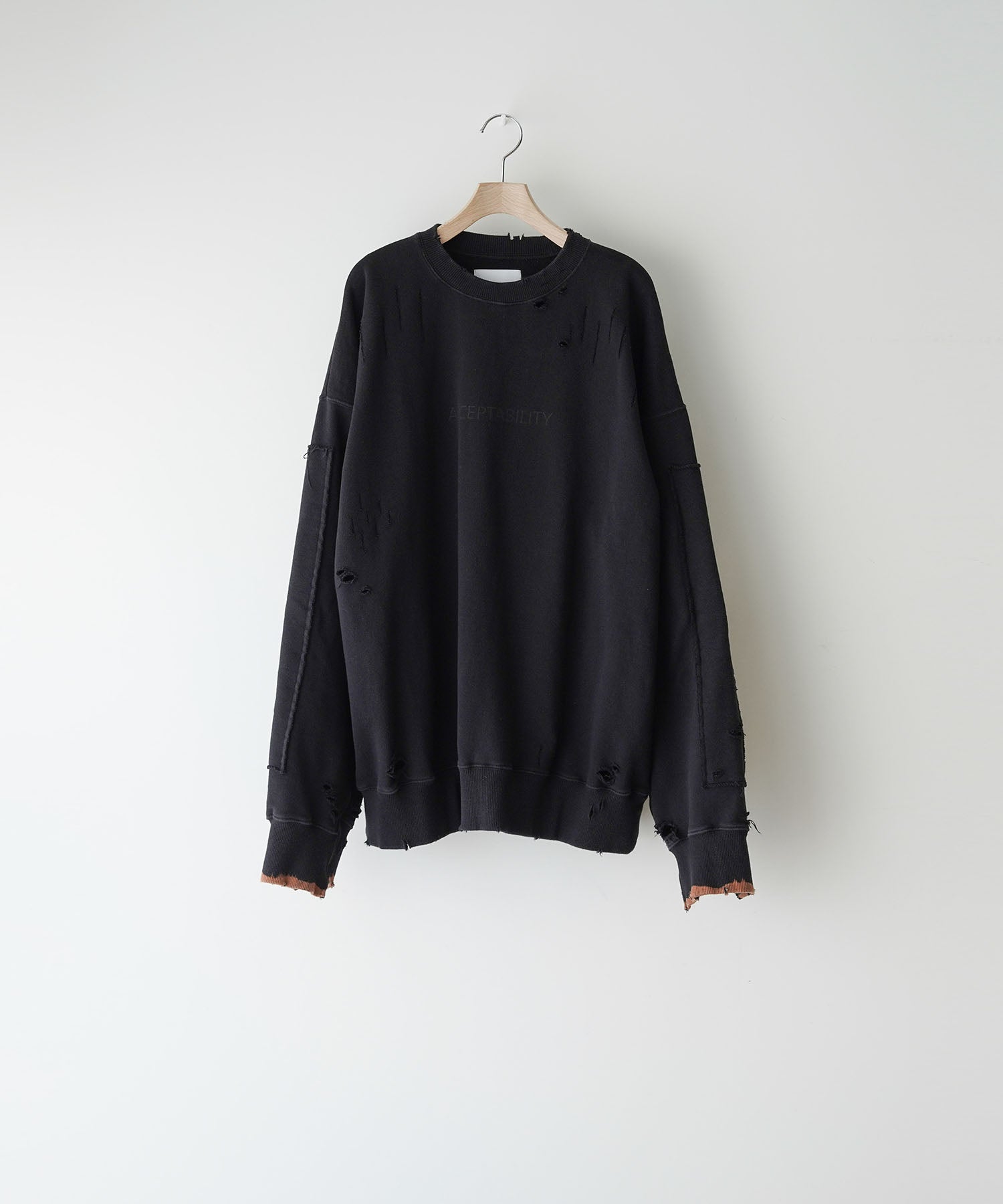 ssstein / シュタイン】OVERSIZED REBUILD SWEAT LS - BLACK | 公式