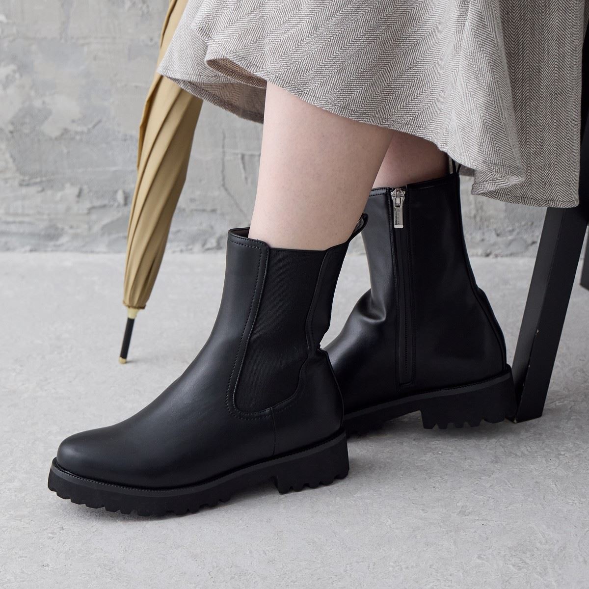 耐水】サイドゴアレインブーツ/644402