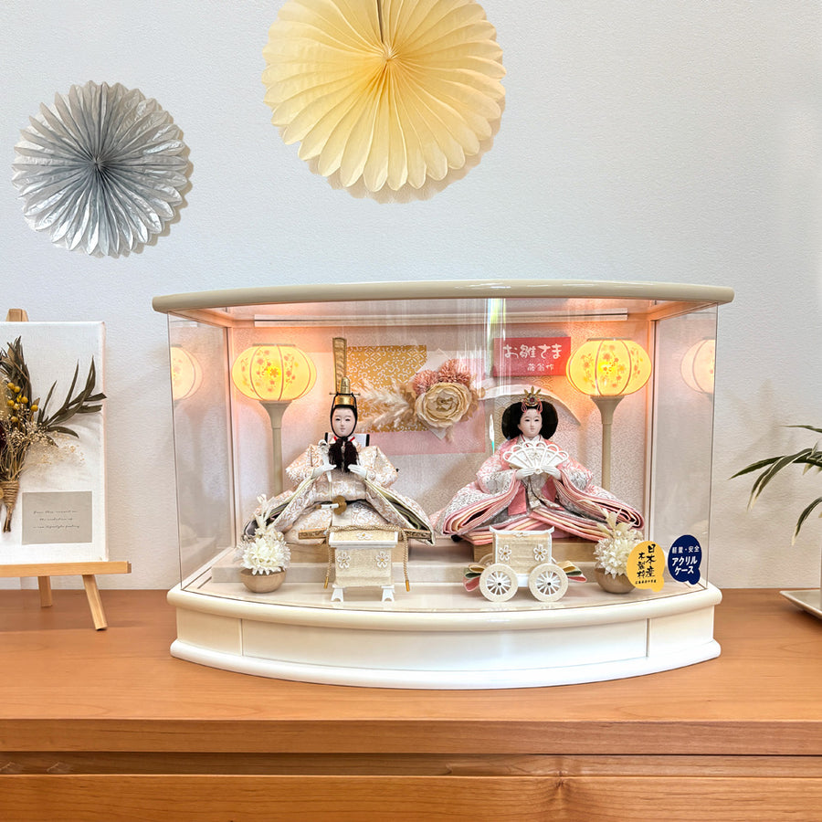 アクリルケース飾り｜ひだまり雛｜固定式雛人形 ｜お求めやすい雛飾り