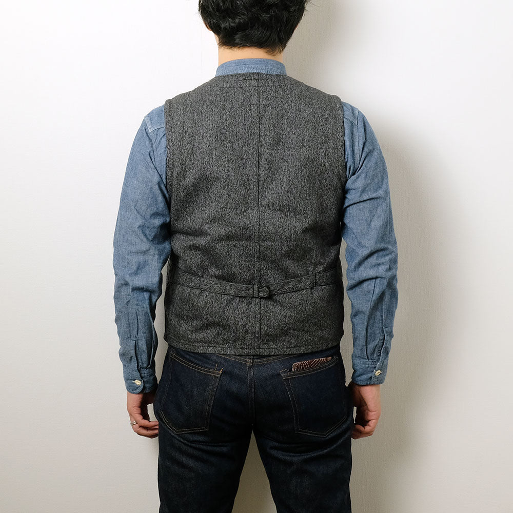 Sugar Cane - 9oz. BLACK COVERT WORK VEST - SC12795 – HINOYA Online