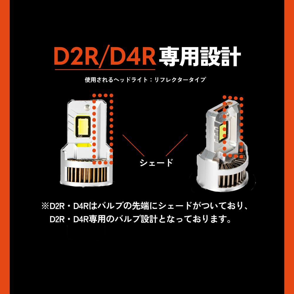 HID屋 LED ヘッドライト D2S D2R D4S D4R DSシリーズ 19300cd(カンデラ