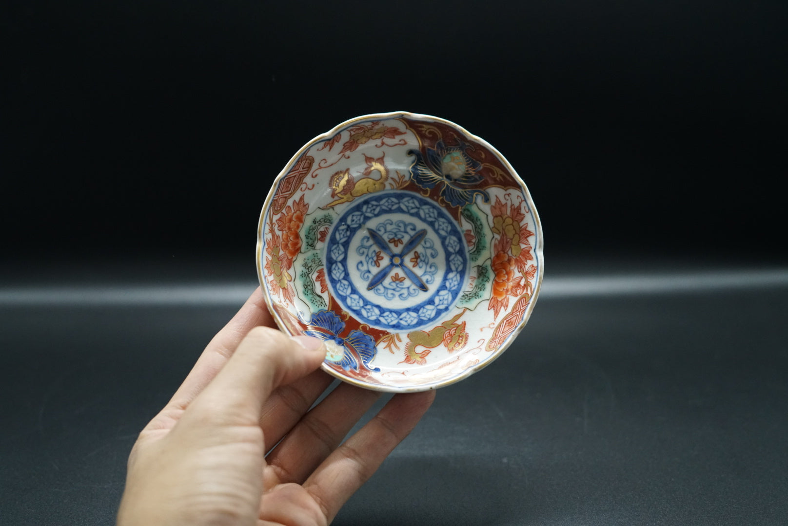 古伊万里 富貴長春 古伊万里 鉢 富貴春長 レアな柄 口径28 古