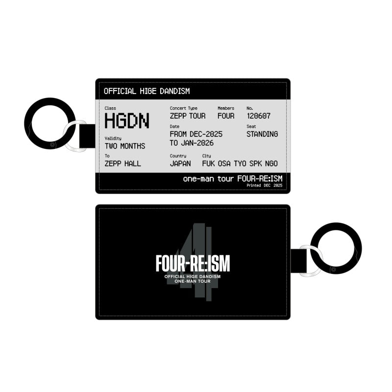 フライトチケットキーホルダー – Official髭男dism ONLINE STORE