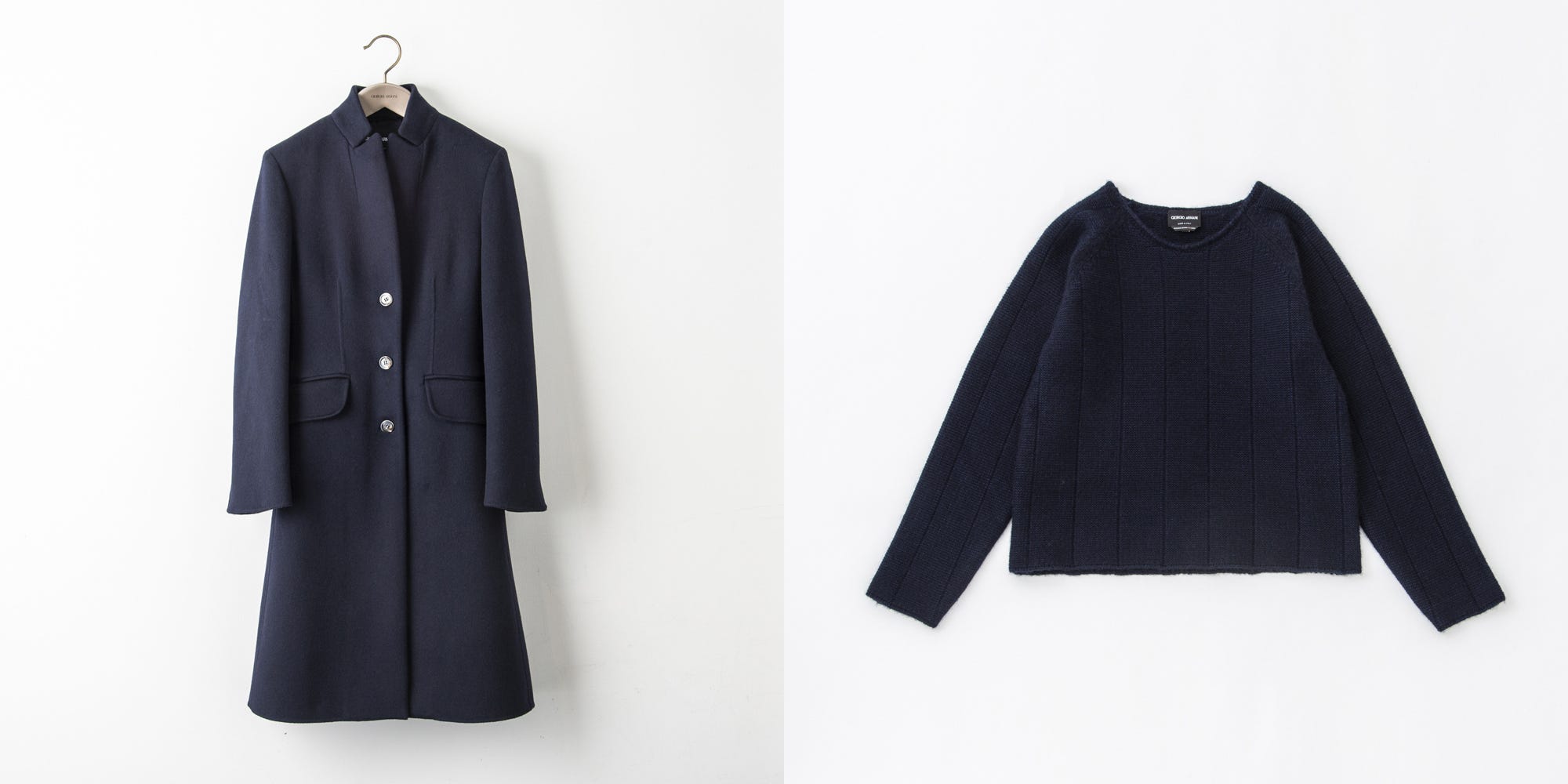 モードの帝王が愛す洗練ネイビー、「ジョルジオ アルマーニ」の日本