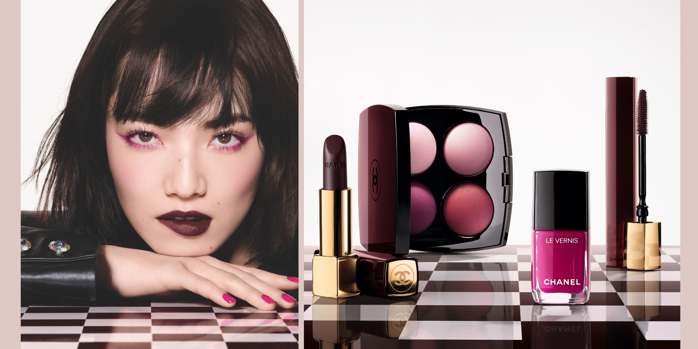 シャネル」のアイコニックカラー“ ルージュ ヌワール”を小松菜奈が魅せる！