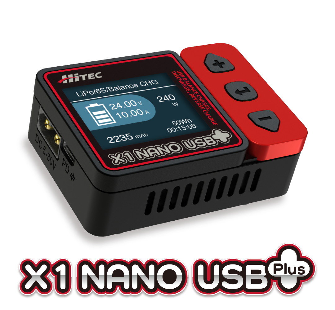 USBバランス充・放電器・リバース充電 X1 NANO USB +（ Hitec Ver