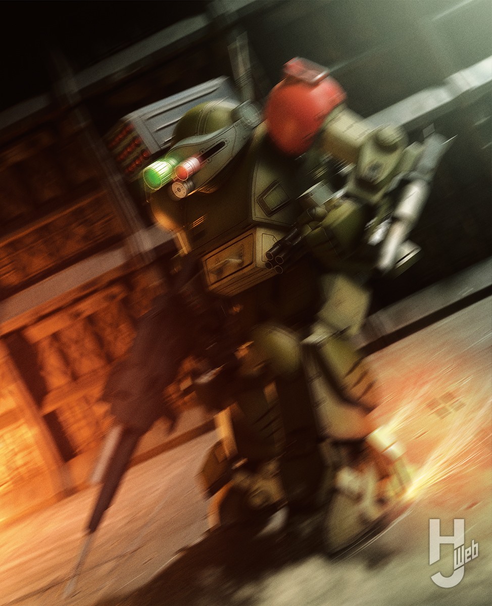 ウェーブ1/24スコープドッグをスクラッチでレッドショルダーカスタムに