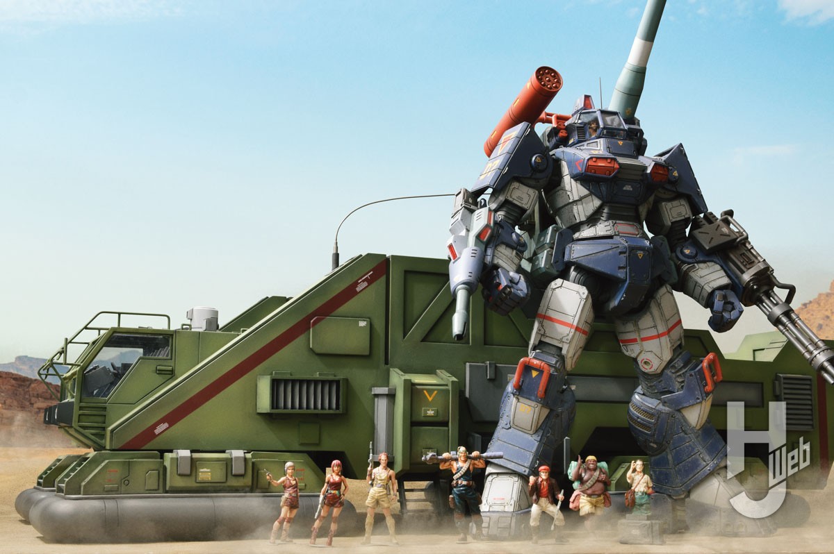 1/35「ダグラム Ver.GT」ビッグサイズのプラキットに装備・フィギュア