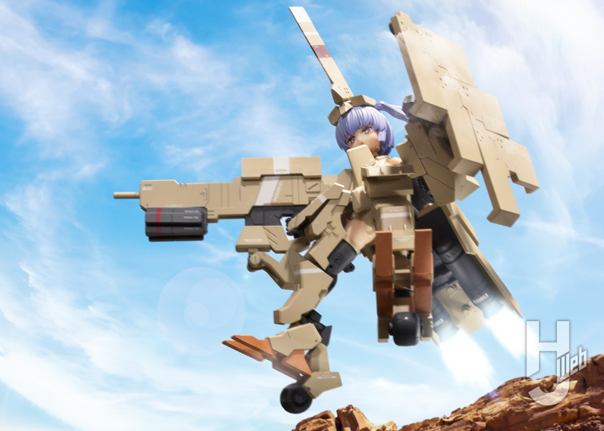 フレームアームズ「輝鎚」をオリジナルガール化！ 全高が低いFA輝鎚を