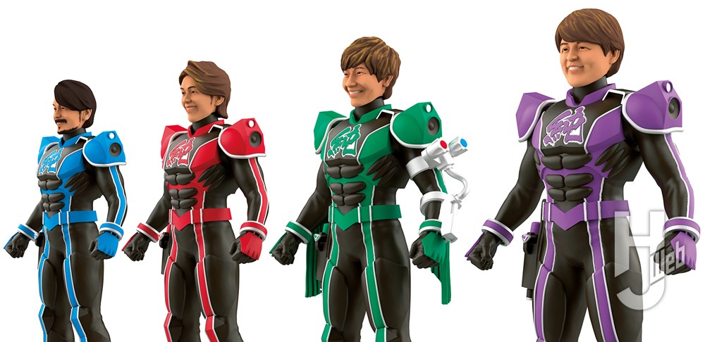 スーパー戦闘 純烈ジャー』の変身姿をソフビフィギュアで立体化【海洋