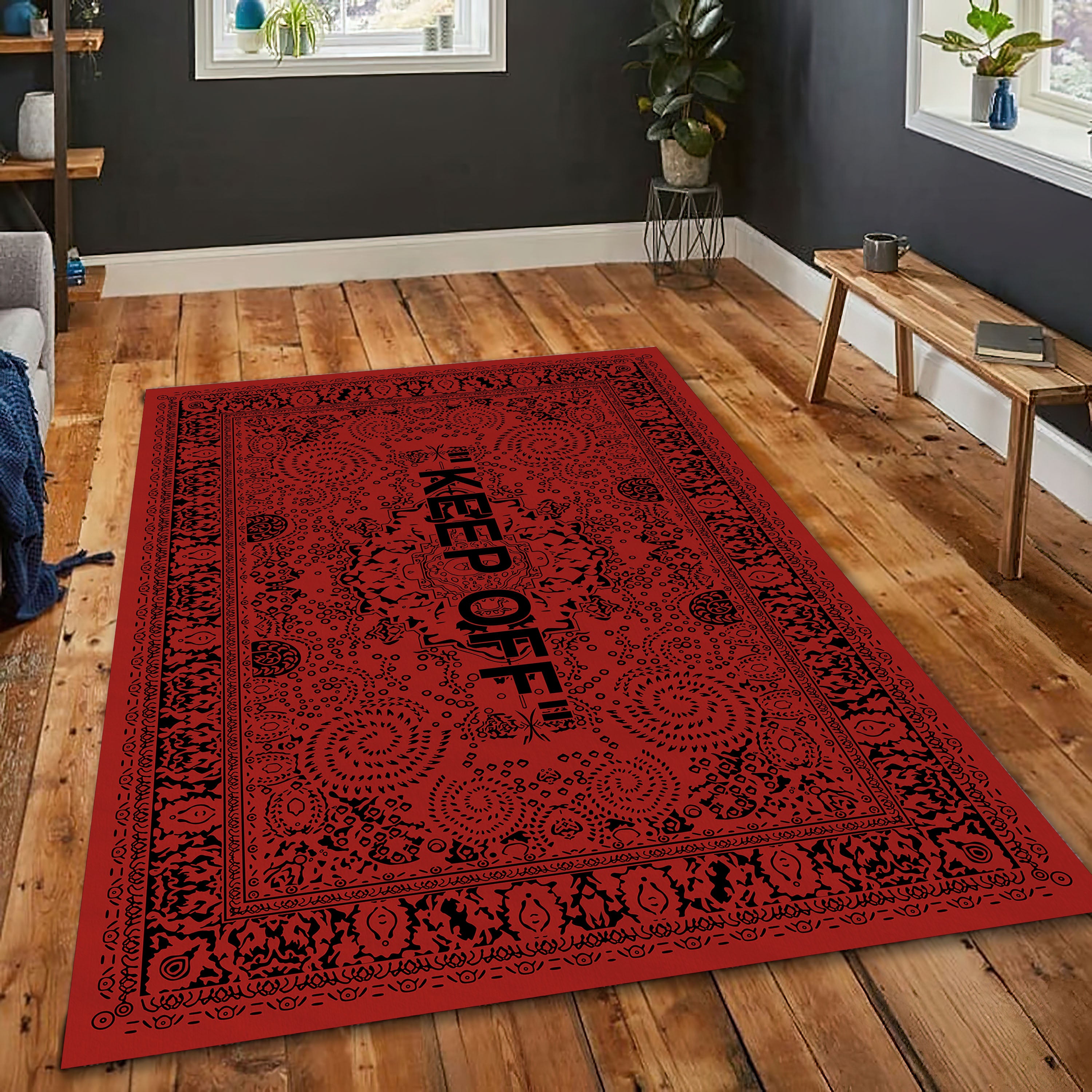 Red and Black Keep Off Rug, Keepoff Mat, Popular IKEA Carpet