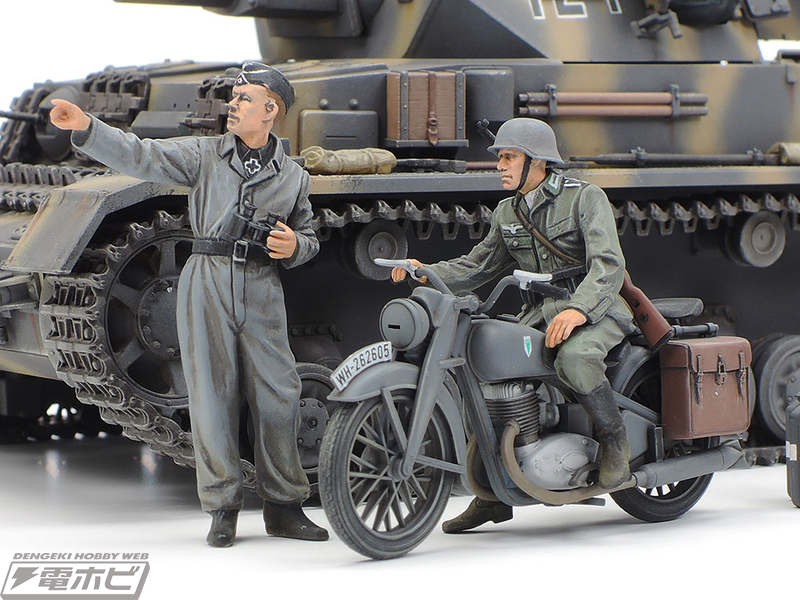 タミヤからプラモデル「1/35 ドイツIV号戦車G型初期生産車・伝令バイク