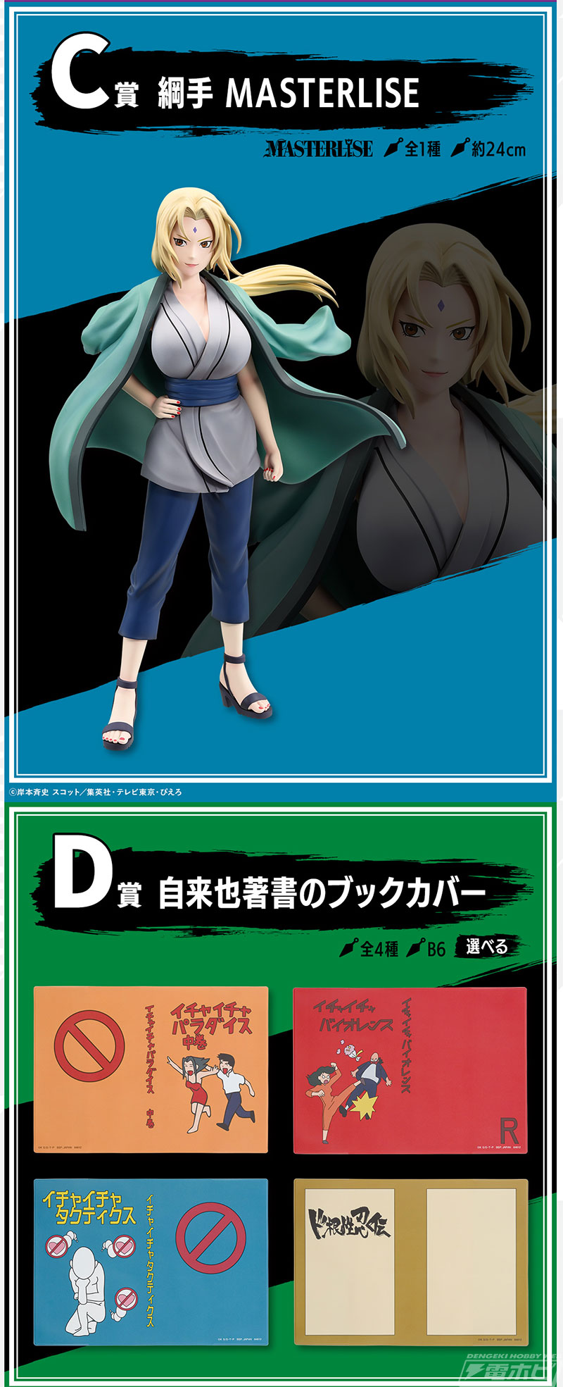 一番くじ NARUTO-ナルト- 疾風伝 伝説の三忍」の全ラインナップ公開