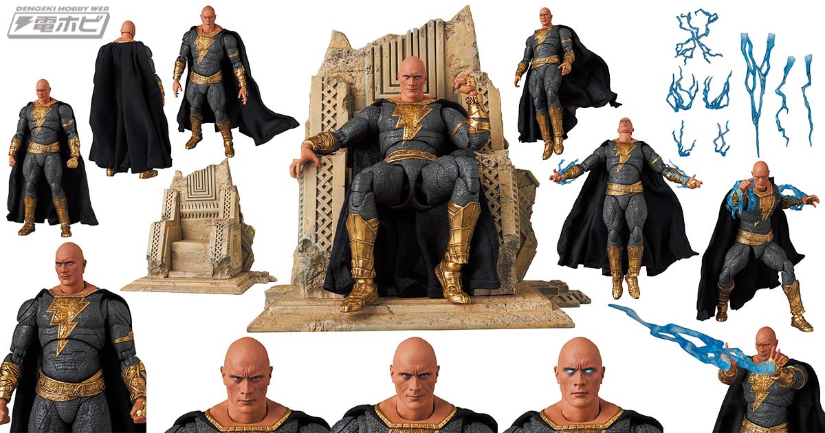 最強の破壊神「ブラックアダム」がゴールドスーツをまとってアクション