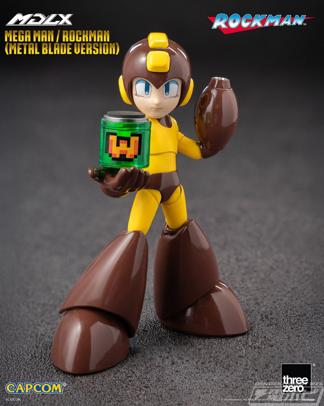 ロックマン』特殊武器・メタルブレードを装備した状態のロックマンが