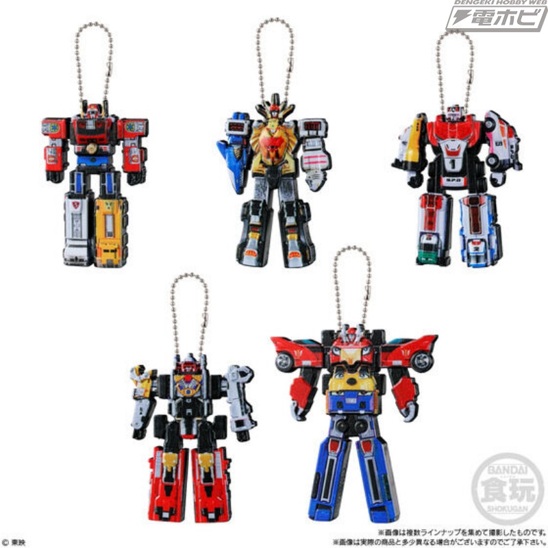 スーパー戦隊シリーズのDXロボを再現したミニチュアチャーム付き食玩が
