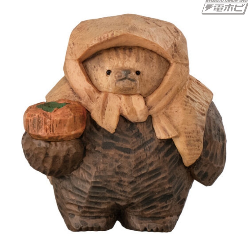 柿どうぞ熊やカメラ熊など、可愛い5作品をミニチュア化