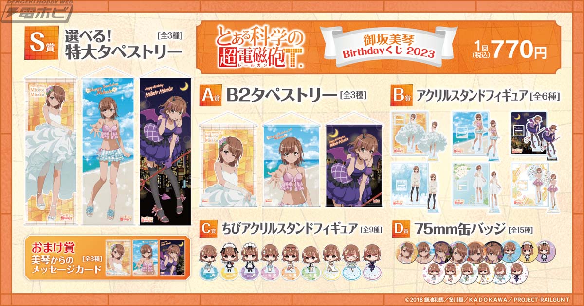 とある科学の超電磁砲T』御坂美琴の誕生日を記念したオンラインくじが