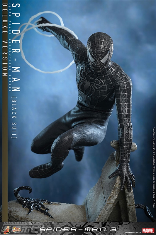 中古美品】ホットトイズ 1/6 スパイダーマン3 ブラックスーツ