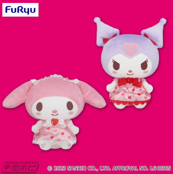 サンリオ』シナモロールとマイメロディ・クロミのピンクハートBIG